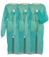 Disposable green gown with knitted cuff ALBA