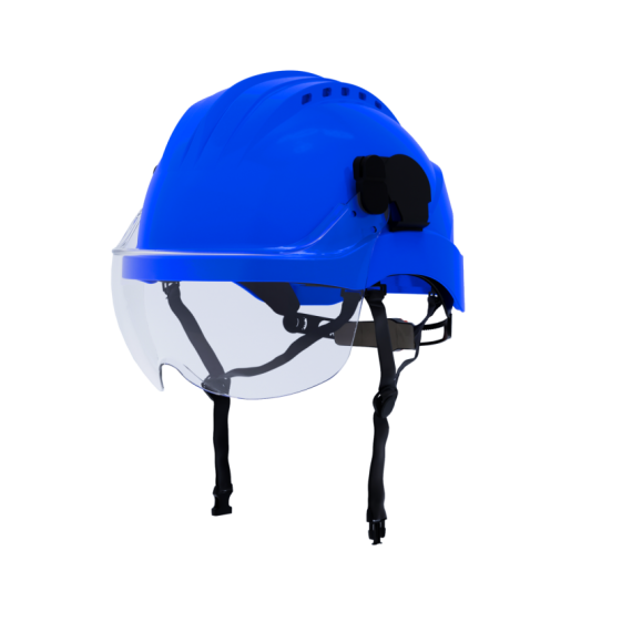 Casco de protección Curro Visor azul CLIMAX