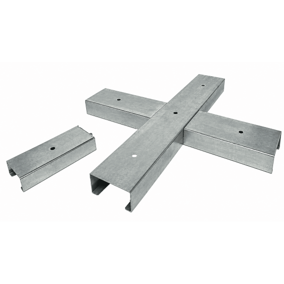 av101_Base cruz automontable acero galvanizado 50x50cm para señalización temporal SEKURECO