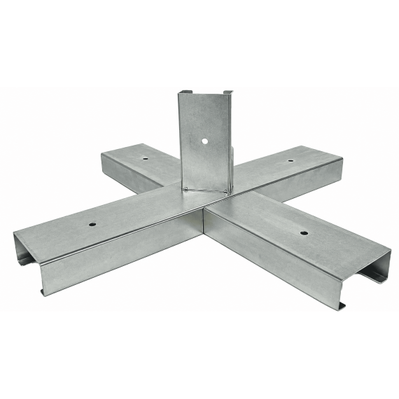 Base cruz automontable en acero galvanizado 50x50cm SEKURECO