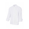 Veste de cuisine 100 % coton avec fermeture centrale et col mao VELILLA Série 405208A