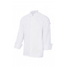 Stretch kitchen jacket with snap button closure VELILLA Series 405208S