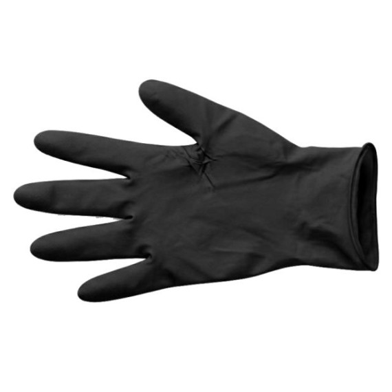 Black Latex Gloves Without Dust (100 unds box)