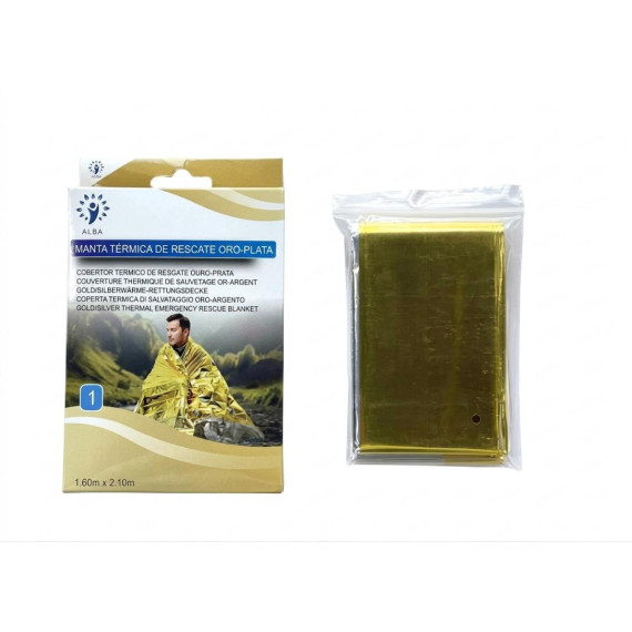 Coperta termica oro e argento di emergenza ALBA