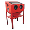 Cabine de jateamento profissional de 420 litros com aspirador a pedal | METALWORKS