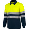 Fireproof and antistatic polo shirt with high visibility WORKTEAM S6591 Work Flame