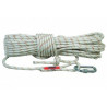 Corde de polyamide de 10,5 mm avec garde-corps, mousquet et nœud d'arrêt 3M Protège Vertical Viper