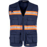 Colete de trabalho fluorescente com bolso traseiro WORKTEAM Combi S3136