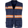 Fluorescent work vest with back pocket WORKTEAM Combi S3136
