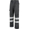 Pantalón de pana con cintas reflectantes con forro polar interior WORKTEAM Combi B1417