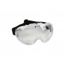 Gafas Seguridad Visión Panorámica, transparentes con ajuste elástico.
