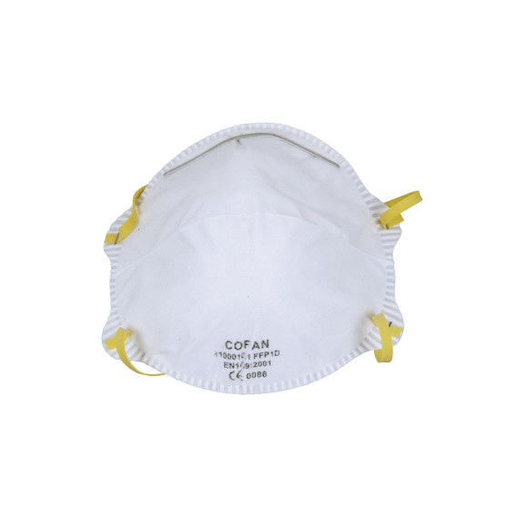 Máscara facial de filtro FFP1D (20 Unds)