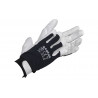 Vacuno gloves with fleece back with velcro closure and elastic wrist