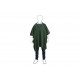 Poncho de água verde PCC / poliéster único tamanho