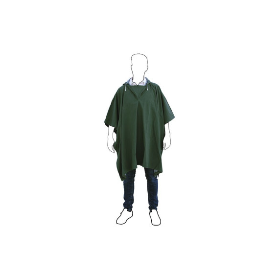 Poncho / polyester en PVC Eau vert