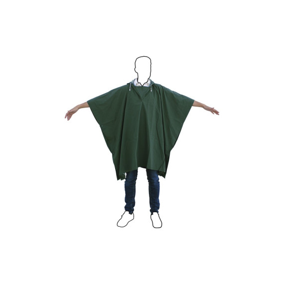 Poncho / polyester en PVC Eau vert
