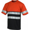 Combined bird's eye polyester T-shirt with reflective tapes WORKTEAM C3940