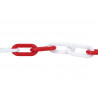 Cadeia de plástico vermelho e branco para postes COFAN