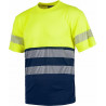 Camiseta manga corta con reflectantes de alta visibilidad Tacto Algodón WORKTEAM C6040
