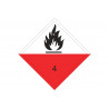 Adhesive label for spontaneously flammable materials (Class 4)