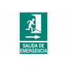Sinal de saída de emergência porta direita (texto e pictograma) COFAN