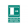 Emergency Exit Sign Slide to Open Right Arrow COFAN