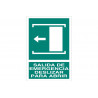 Evacuation sign Emergency exit Slide to Open (left arrow) COFAN