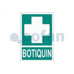 Evacuation signal and text sign - first aid kit