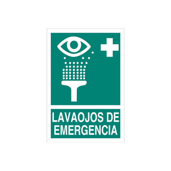 Evacuation signal PICTORAMA and text - Emergency eyewash