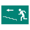 Cartel fotoluminiscente Salida subiendo la escalera izquierda COFAN