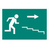 Sinal de pictograma luminoso Saída Escalinha direita "Descer" COFAN