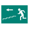 Signal photoluminescent Sortie par l'escalier de flèche gauche (Baja) Cofan