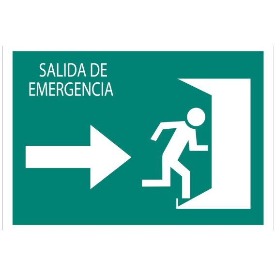 Segnale Evacuation Solo Pictoma - Emergency Output "Destra" Testo