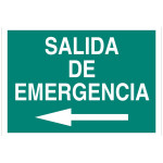 Evacuation du signal Seulement texte - sortie de secours gauche