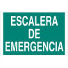 Señal evacuación solo texto - Escalera de Emergencia