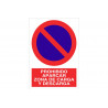 Signo proibido de estacionar zona de carga e descarga COFAN