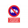 Safety sign: parking prohibited COFAN trucks