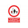 Signe interdisant l'utilisation de l'ascenseur aux mineurs de 14 ans