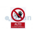 Prohibited Sign Pictogram and Text - High Authorized Personal Access