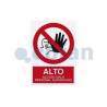 Señal de ALTO acceso solo personal autorizado COFAN
