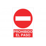 Señal prohibido pictograma y texto - Prohibido el Paso