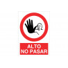 Stop sign, do not enter (text and pictogram) COFAN