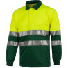 Polo combinado de Alta Visibilidade com manga longa e colarinho clássico WORKTEAM C3870