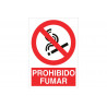 Señal de texto y pictograma Prohibido fumar COFAN