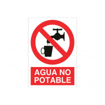 Pictograma e sinal de texto - água não bebida