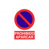 Signal d'interdiction de stationner (texte et pictogramme) COFAN