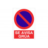 Prohibition sign: Tow truck warning (text and pictogram) COFAN