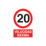 Prohibited Sign Pictogram and Text - Maximum Speed