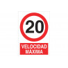 Signo de proibição Velocidade máxima 20 COFAN