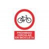 Señal de Prohibido circular en bicicleta COFAN